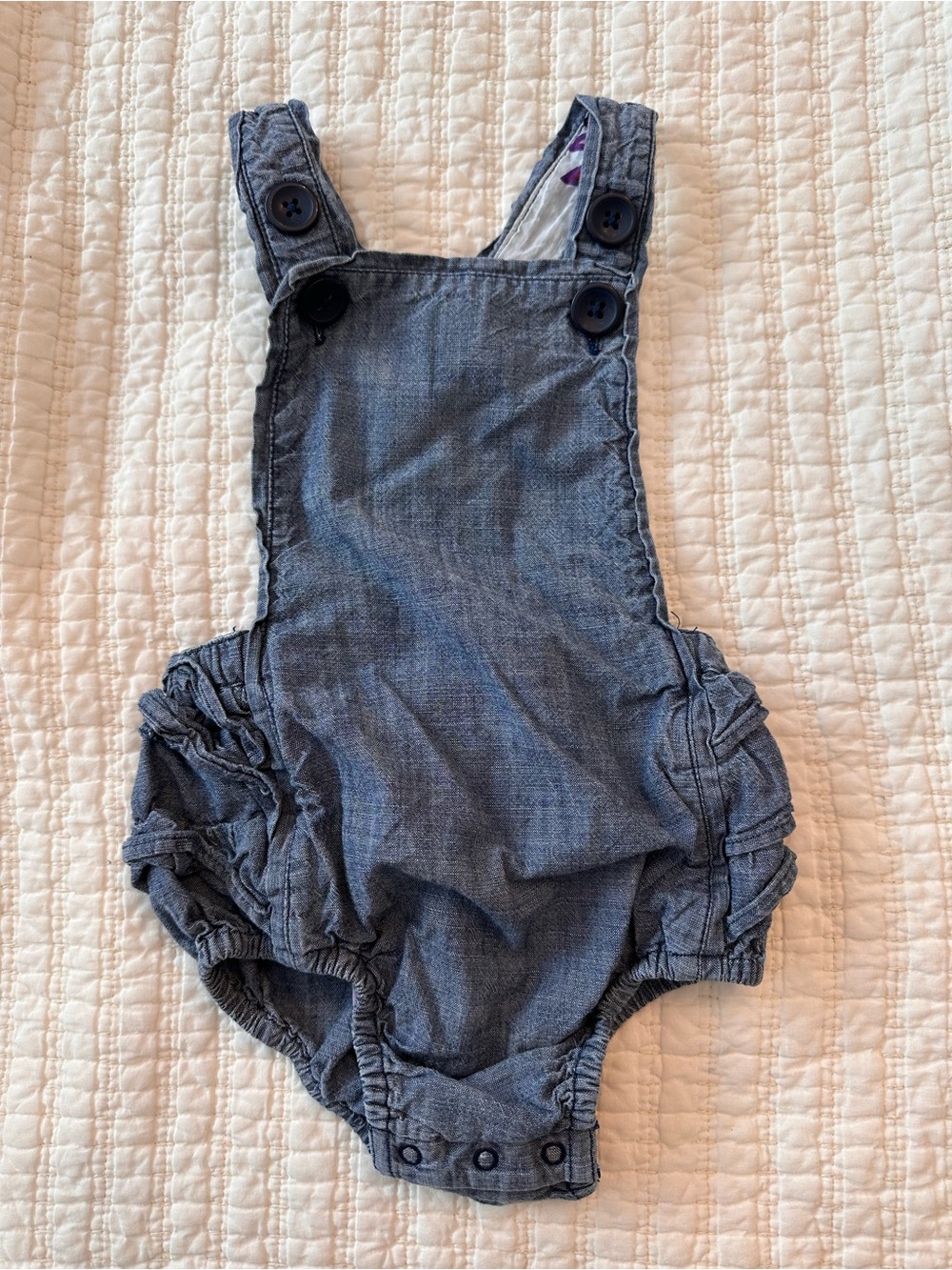 Old Navy Chambray Bubble Romper in Blue